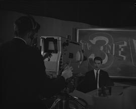 BCIT Broadcast and Television, 1966; camera man and television host on a television set