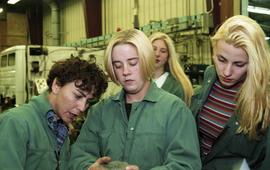 BCIT women in trades; heavy duty, students in uniforms using mechanical tools and equipment [5 of...