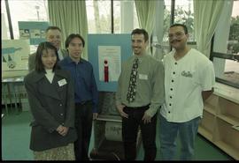 Open House 1998; second year mechanical systems students and teacher gathered around first prize ...