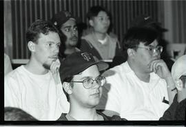 Communications Relations Opening Day 1991; closeup of students listening [photograph 2 of 2]