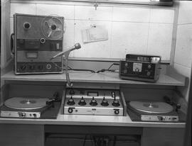 British Columbia Institute of Technology Broadcasting ; 1960s ; audio recorder,  turntable set up...