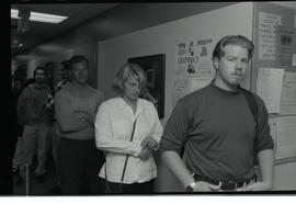 Communications Relations Opening Day 1991;  various students standing in line [photograph 1 of  2 ]
