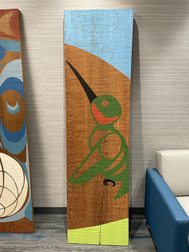 [unknown] [hummingbird]  [3 of 3 wood panels]