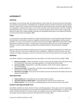 Concept of Accessibility
