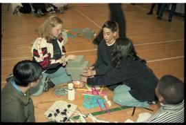 Open House 1998; pre teens putting together foam in group project