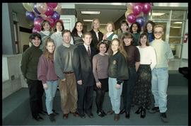 Open house 1992; group standing for photo [photograph 3 of 8]