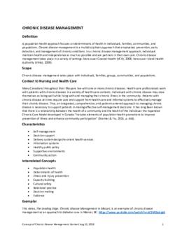 Concept of Chronic Disease Management