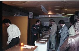 Open House 1986; group viewing  various displays