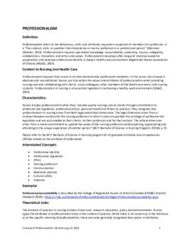 Concept of Professionalism