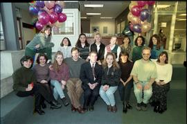 Open house 1992; group sitting for group photo [photograph 11 of 12]