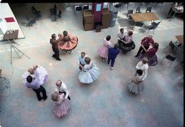 Open house 1992; group mid square dance [photograph 1 of 3]