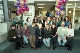 Open house 1992; group sitting for group photo [photograph 4 of 12]