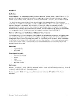 Concept of Identity