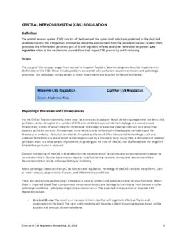 Concept of Central Nervous System (CNS) Regulation