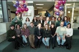 Open house 1992; group sitting for group photo [photograph 2 of 12]