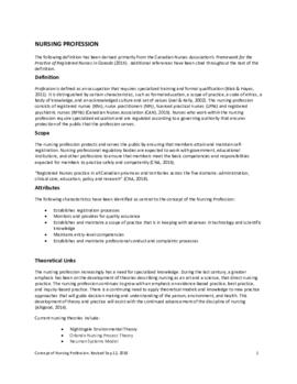 Concept of Nursing Profession