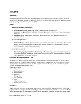 Concept of Resilience