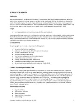 Concept of Population Health