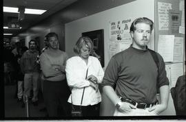 Communications Relations Opening Day 1991;  various students standing in line [photograph 2 of 2]
