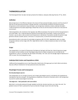Concept of Thermoregulation