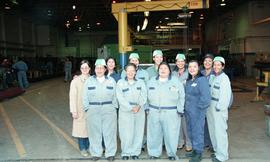 Pre-trade Aboriginal women; welding, group shot of students wearing uniforms [3 of 8 photographs]