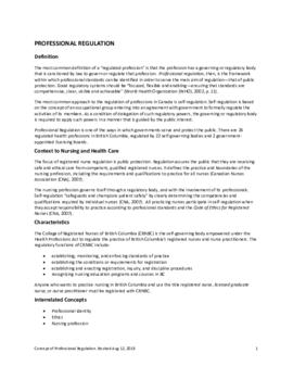 Concept of Professional Regulation