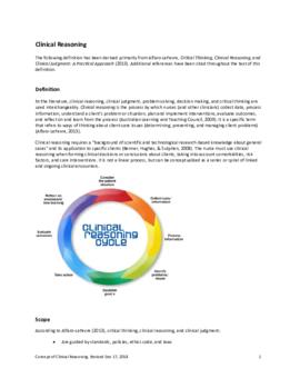 Concept of Clinical Reasoning