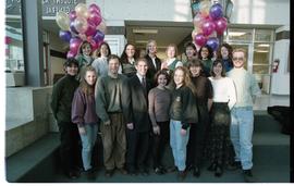 Open house 1995; group standing for photo [photograph 4 of  8]