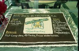 Open House 1998; close up of open house chocolate cake [photograph 1 of 2]