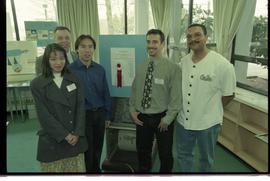 Open House 1998; second year mechanical systems students and teacher gathered around first prize ...