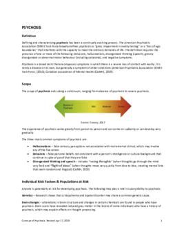 Concept of Psychosis