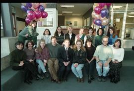 Open house 1992; group sitting for group photo [photograph 11of 12]