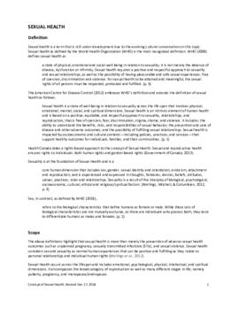 Concept of Sexual Health