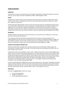 Concept of Empowerment